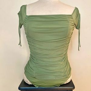 GUESS green top/ bodysuit